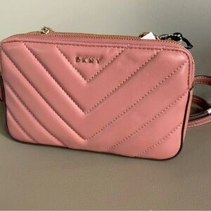 DKNY Pink Quilted Crossbody Bag